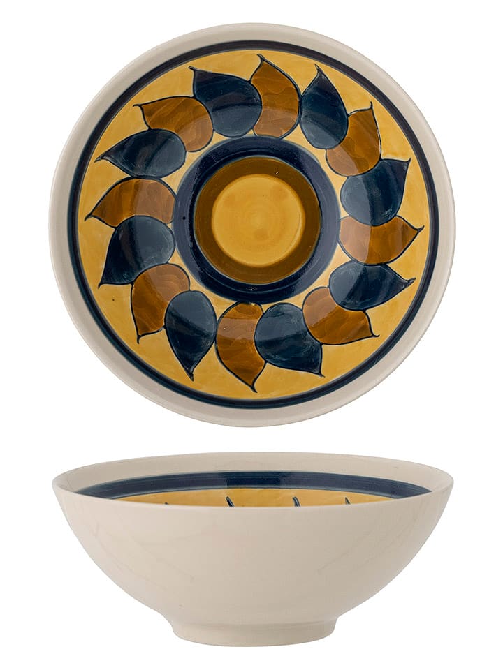 Bloomingville Miska "Heikki" w kolorze żółto-brązowo-niebieskim - Ø 19 cm rozmiar: onesize