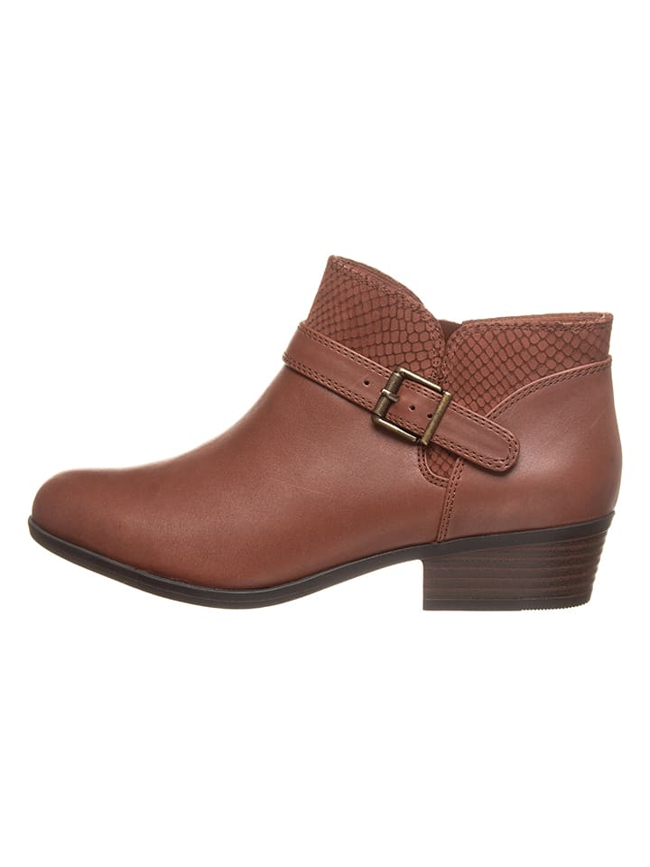 Clarks Skórzane botki "Addiy Sharilyn" w kolorze brązowym rozmiar: 38