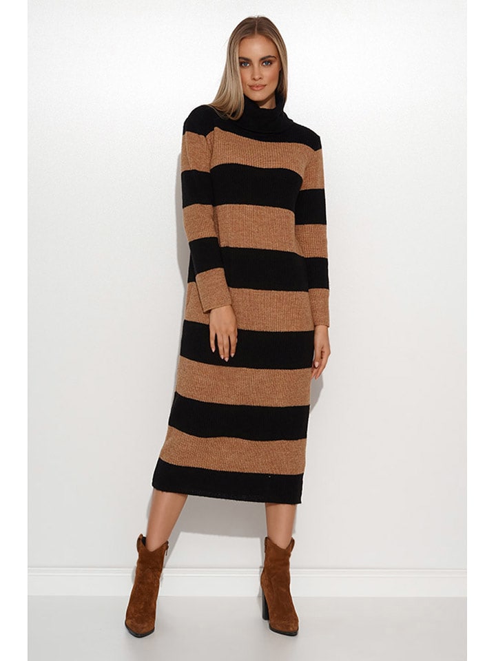 Makadamia Sukienka w kolorze czarno-brązowym rozmiar: onesize