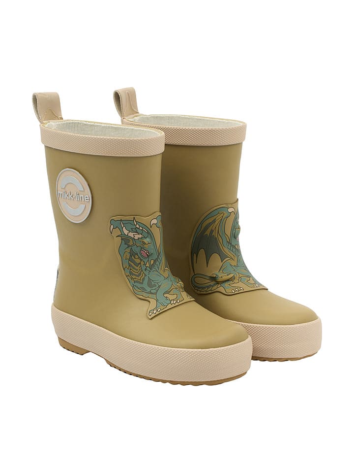 mikk-line Kalosze w kolorze oliwkowo-kremowym rozmiar: 27