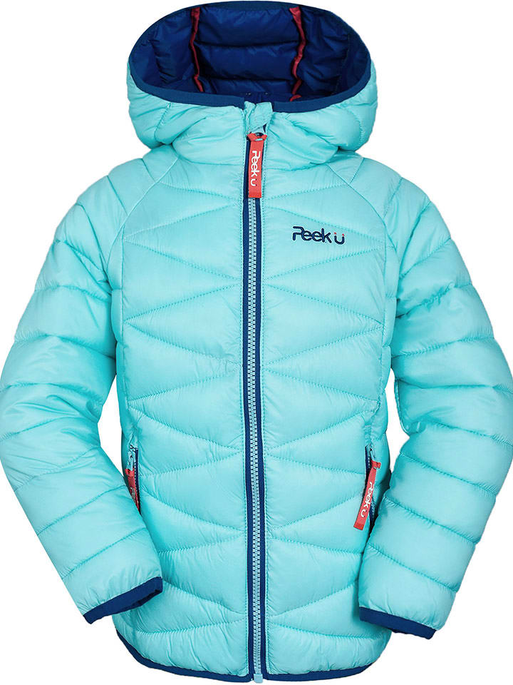 Peek U Całoroczna kurtka pikowana "Oceana" w kolorze turkusowym rozmiar: 122
