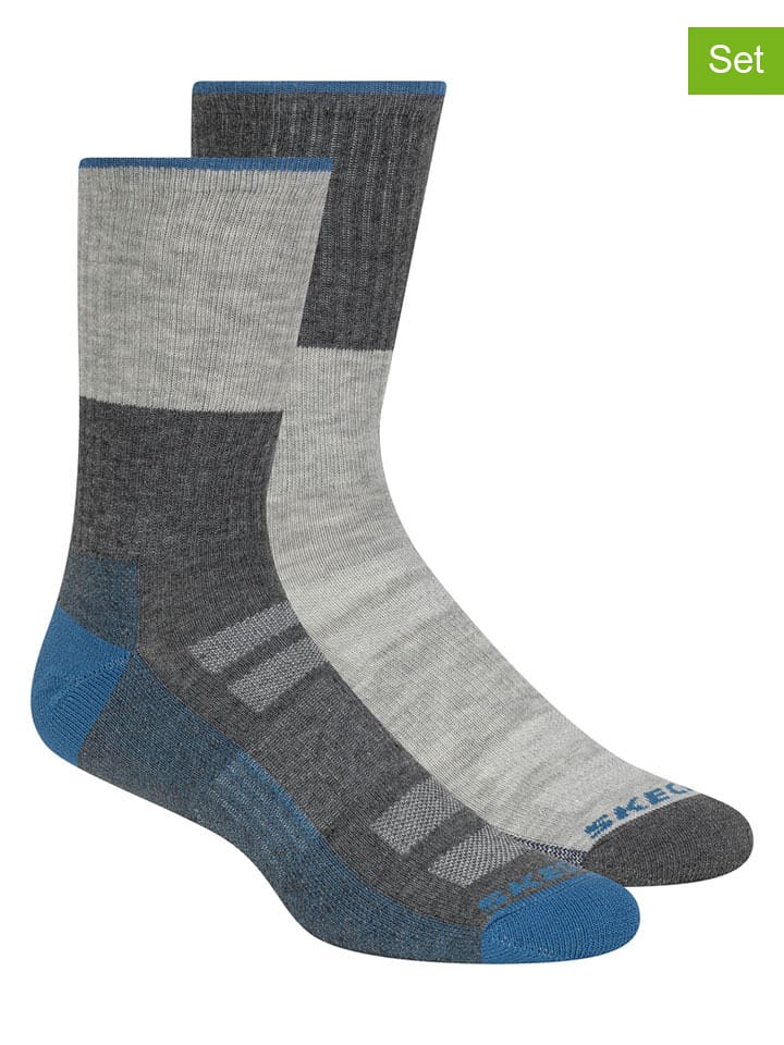 Skechers Skarpety (4 pary) w kolorze szaro-niebiesko-antracytowym rozmiar: 40,5-46