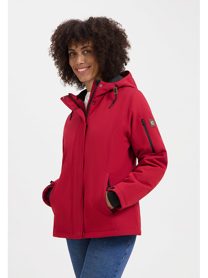 TRAVELIN' Kurtka przejściowa "Mette" w kolorze czerwonym rozmiar: XL