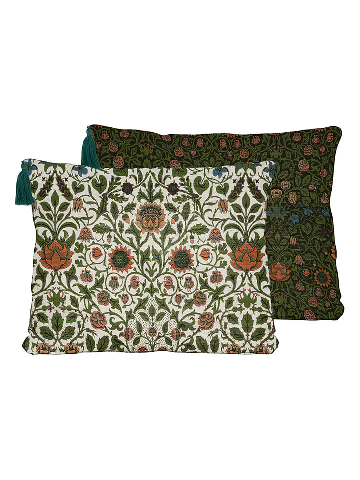 Madre Selva Poszewka w kolorze zielonym ze wzorem na poduszkę - 50 x 35 cm rozmiar: onesize