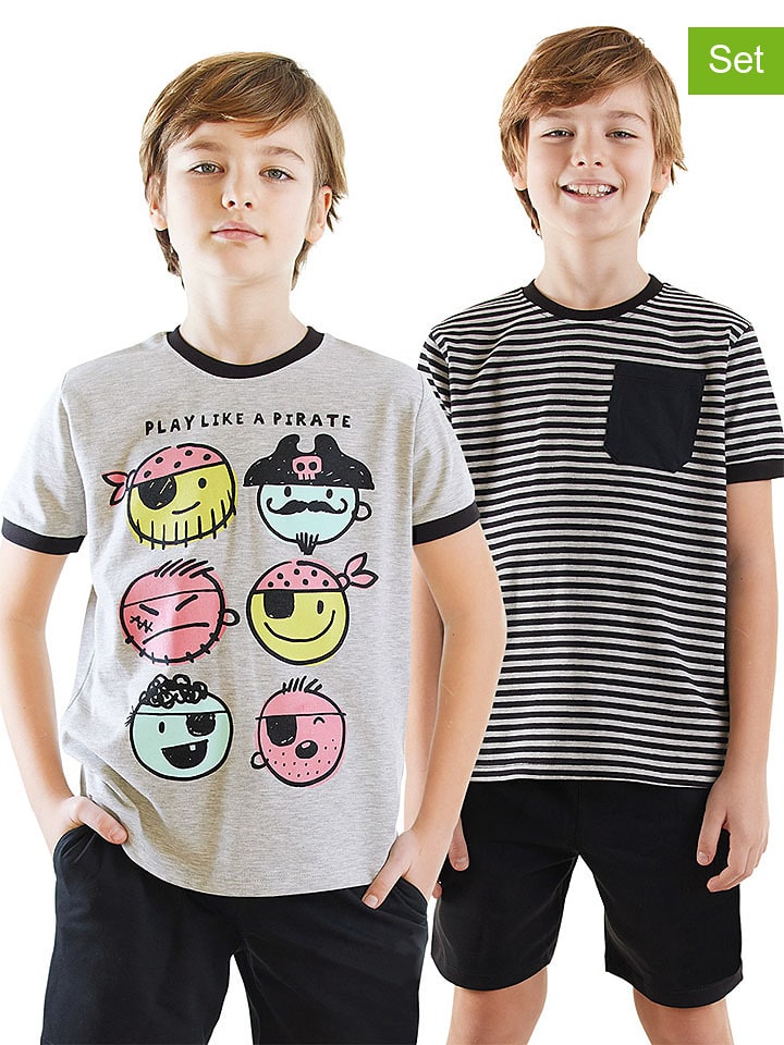 Denokids Koszulki (2 szt.) w kolorze szarym rozmiar: 134