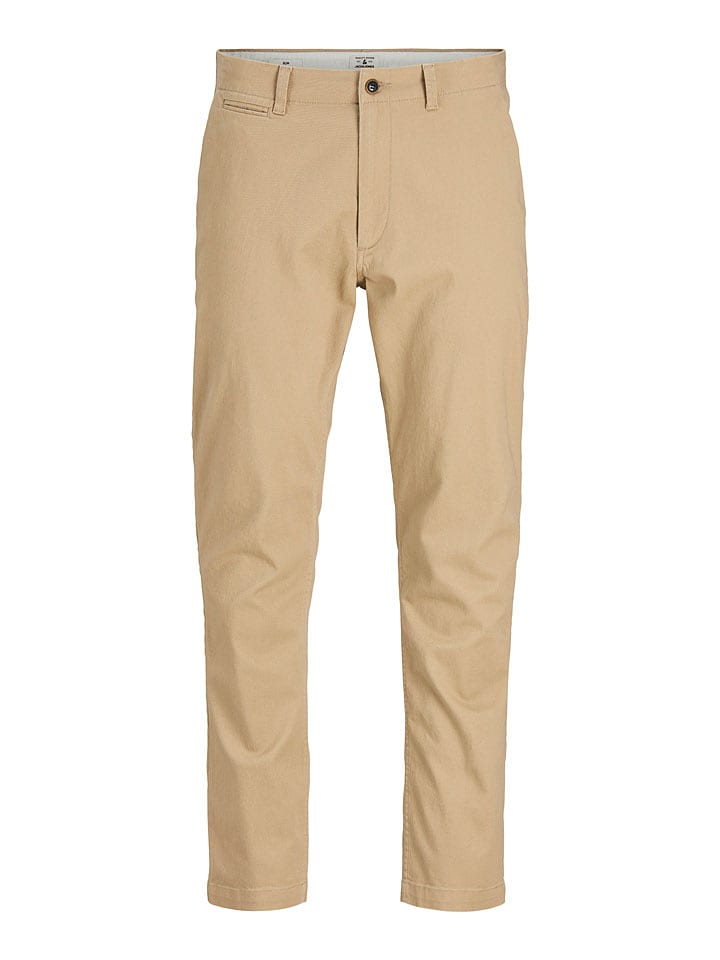 Jack & Jones Spodnie chino "Marco" w kolorze beżowym rozmiar: W28/L32