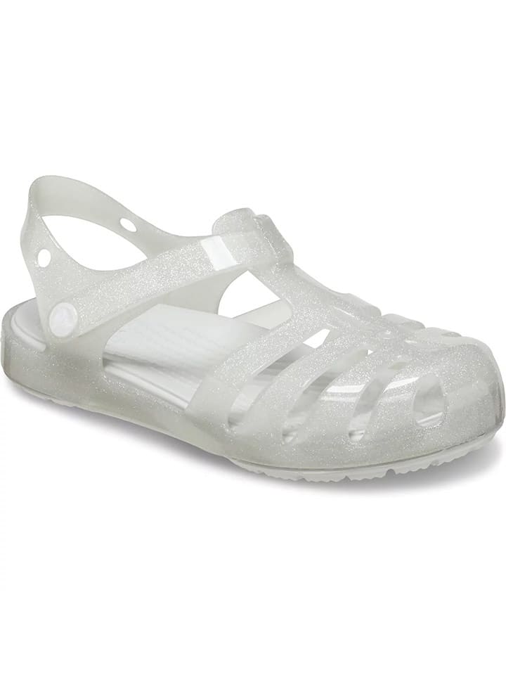 Crocs Półsandały "Isabella" w kolorze srebrnym rozmiar: 25/26
