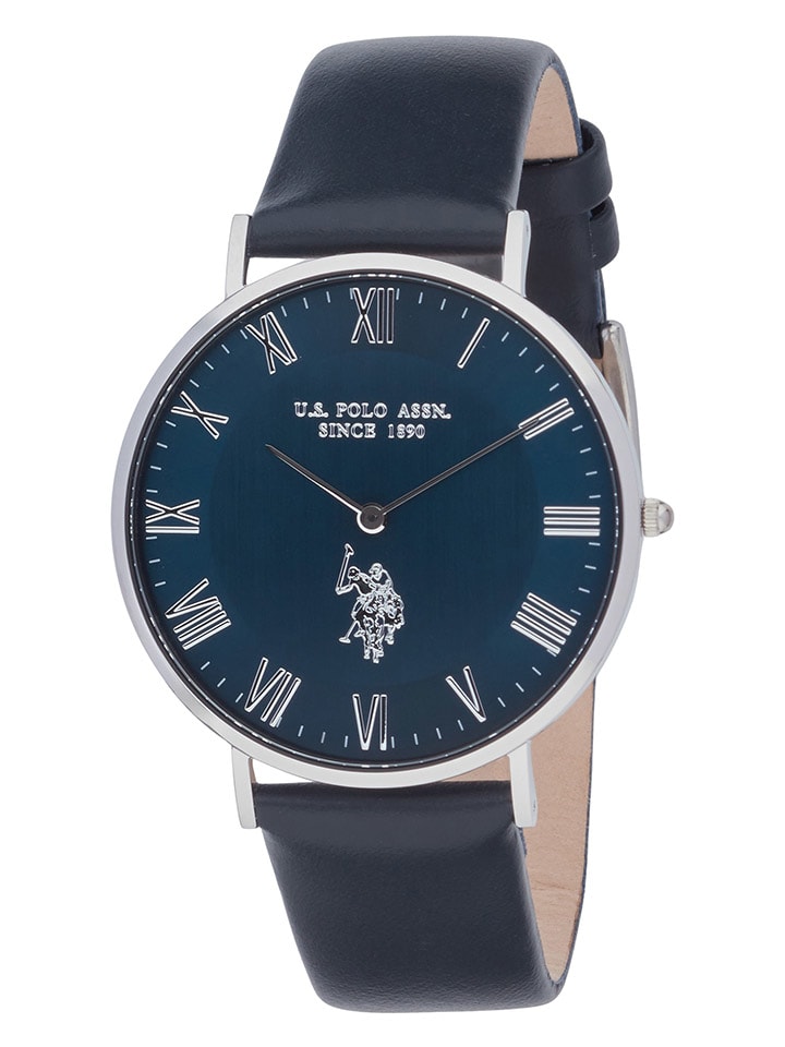 U.S. Polo Assn. Zegarek kwarcowy w kolorze srebrno-granatowym rozmiar: onesize