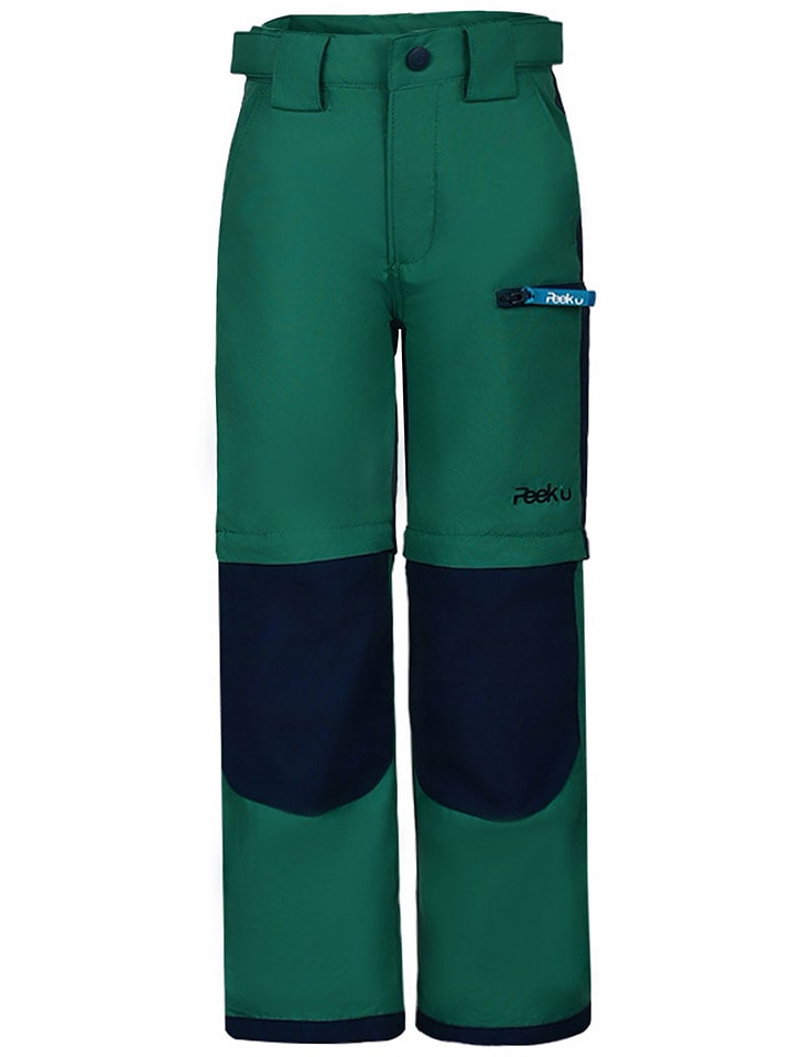 Peek U Spodnie trekkingowe Zipp-Off "Terra" w kolorze granatowo-zielonym rozmiar: 128