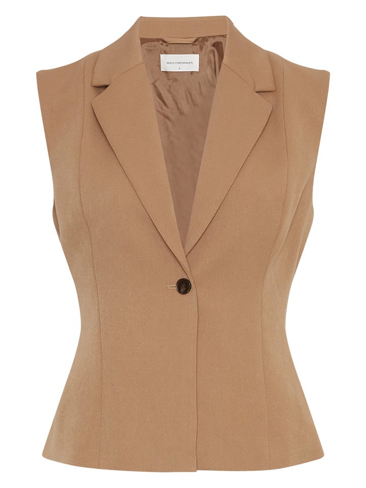MOSS COPENHAGEN Kamizelka w kolorze jasnobrązowym rozmiar: XS