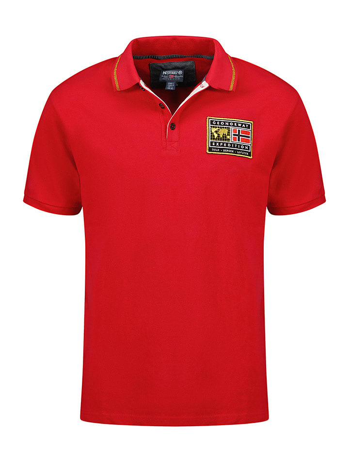 Geographical Norway Koszulka polo "Karite" w kolorze czerwonym rozmiar: S
