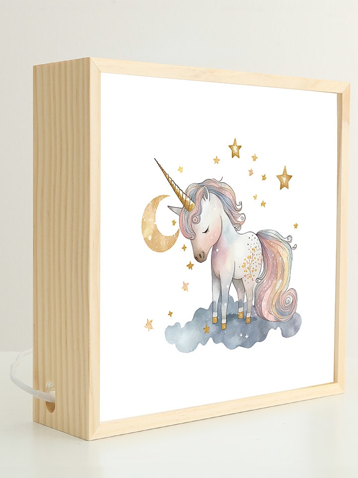 Woody Kids Oświetlenie dekoracyjne LED w kolorze białym ze wzorem - 20 x 20 x 5 cm rozmiar: onesize