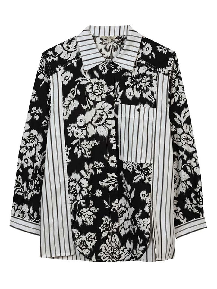 Herrlicher Bluzka w kolorze czarno-białym rozmiar: L