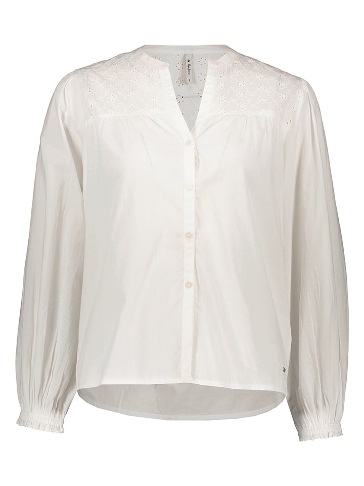 Pepe Jeans Bluzka w kolorze białym rozmiar: M