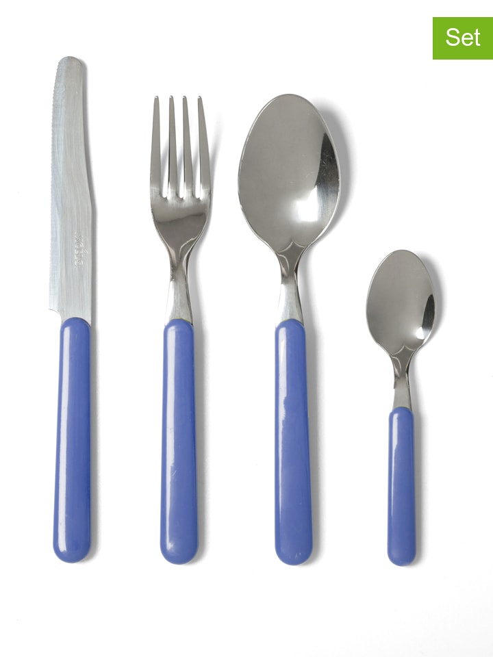 Trendy Kitchen by EXCÉLSA 24-częściowy zestaw sztućców "Fashion" w kolorze błękitnym rozmiar: onesize