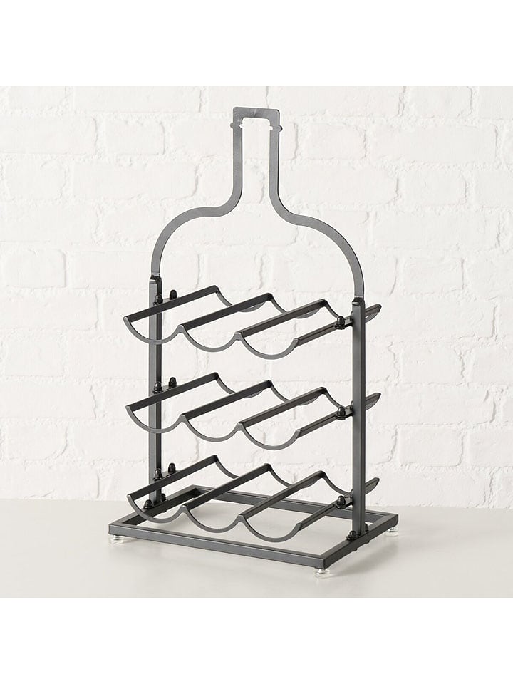 Boltze Stojak "Botella" w kolorze czarnym na butelki wina - 22,3 x 54,5 cm rozmiar: onesize