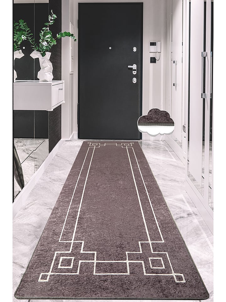 Mioli Dywan "Square" w kolorze brązowym rozmiar: 80x300 cm