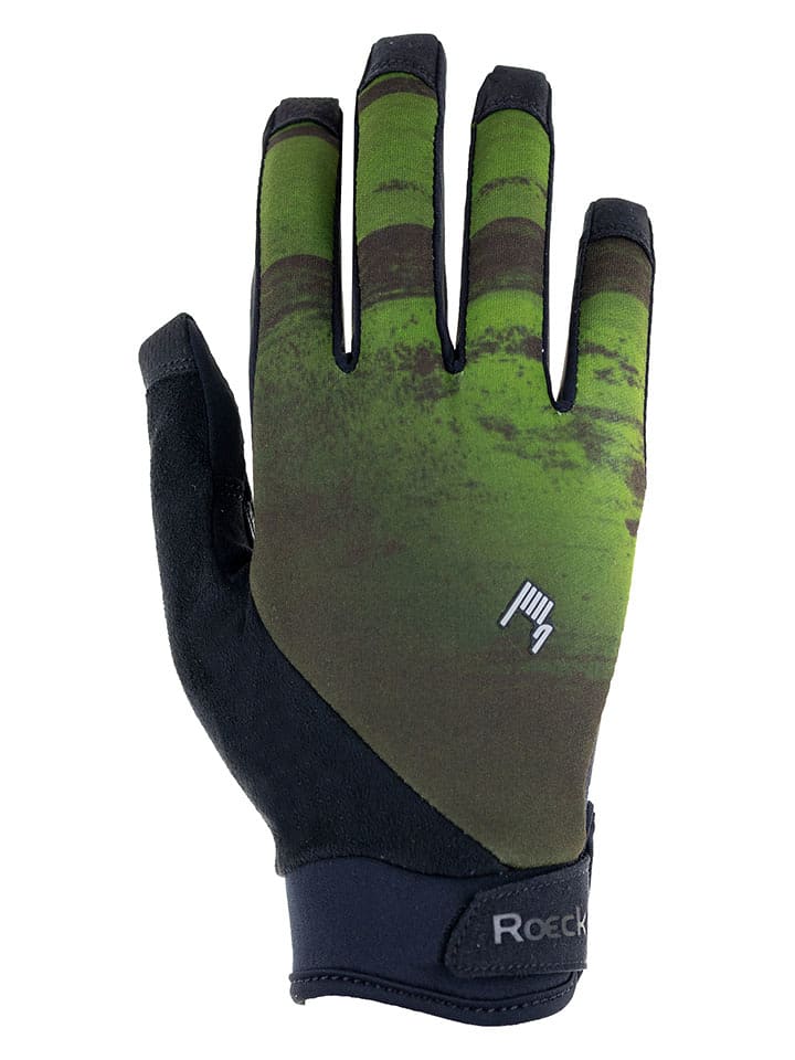 Roeckl SPORTS Rękawiczki kolarskie "Montan" w kolorze zielono-czarnym rozmiar: 8,5