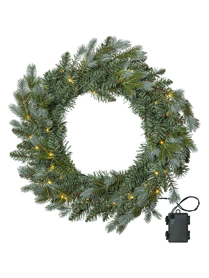 STAR Trading Wieniec LED "Greyland" w kolorze zielonym - Ø 55 cm rozmiar: onesize