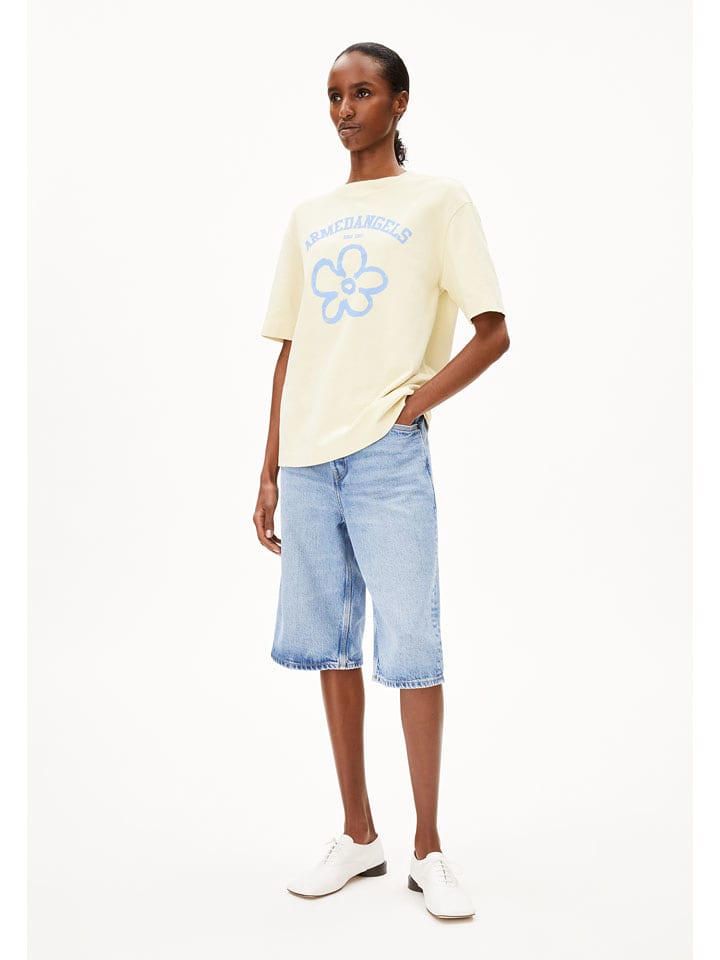 armedangels Koszulka "Tarjaa Flowaa" w kolorze żółtym rozmiar: S