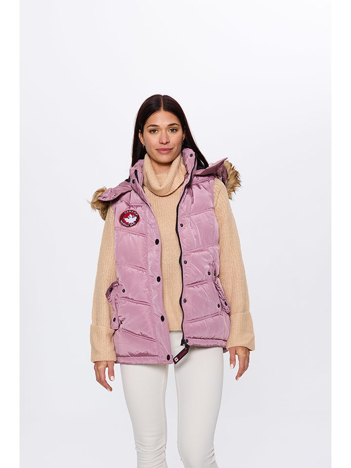 CANADA weather gear Kamizelka pikowana w kolorze jasnoróżowym rozmiar: S