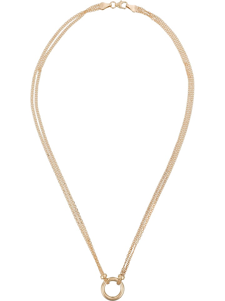 OR ÉCLAT Złoty naszyjnik "Round" z elementem ozdobnym - dł. 41 cm rozmiar: onesize