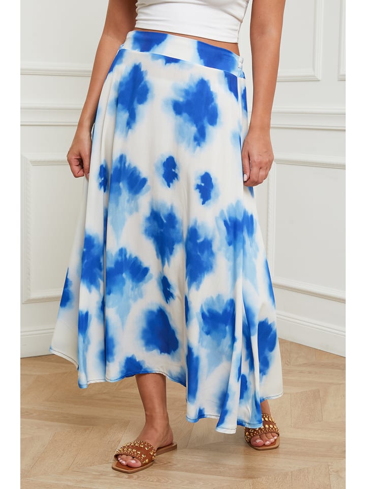 Plus Size Company Spódnica w kolorze niebiesko-białym rozmiar: 46