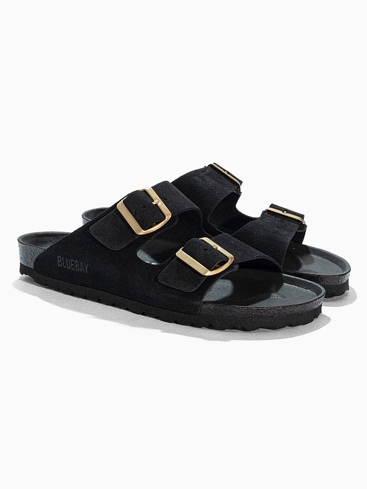 Bluebay Skórzane klapki "Aristote" w kolorze czarnym rozmiar: 37