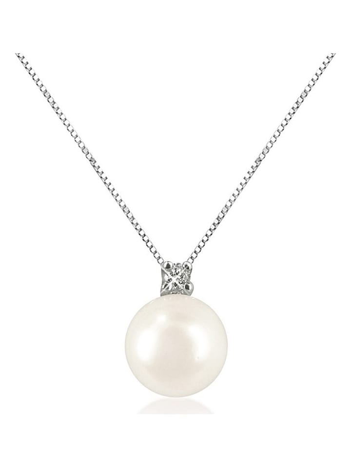 U.S. Polo Assn. Naszyjnik z kryształami i syntetyczną perłą - dł. 38 cm rozmiar: onesize