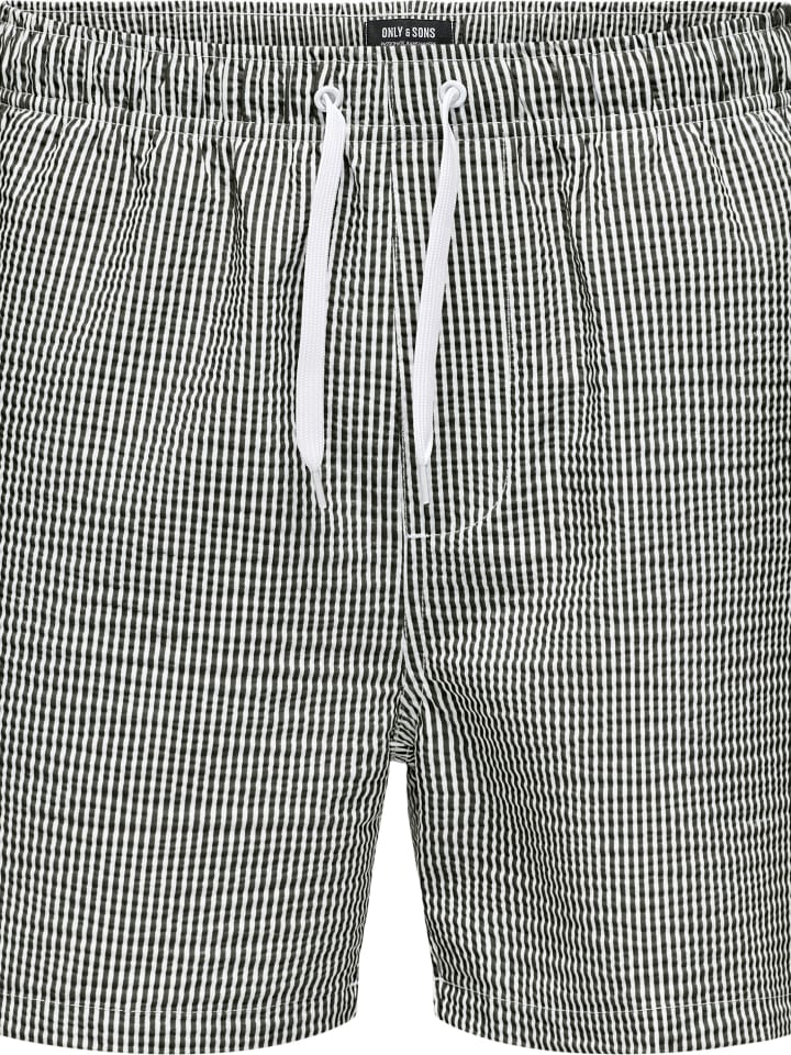 ONLY & SONS Junior Szorty kąpielowe "Ted" w kolorze czarnym rozmiar: 152