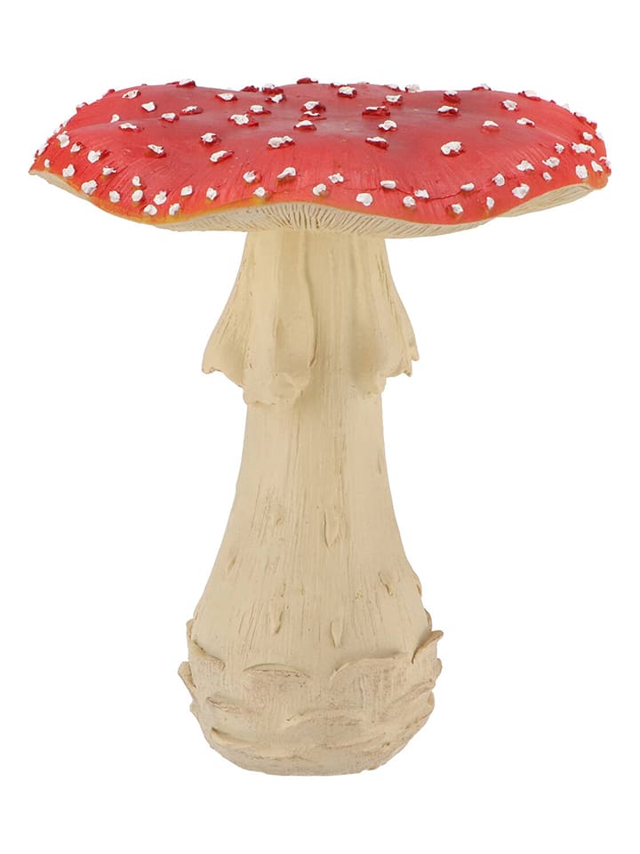 daan kromhout Dekoracja "Mushroom" w kolorze czerwono-biało-kremowym - wys. 21 x Ø 19 cm rozmiar: onesize