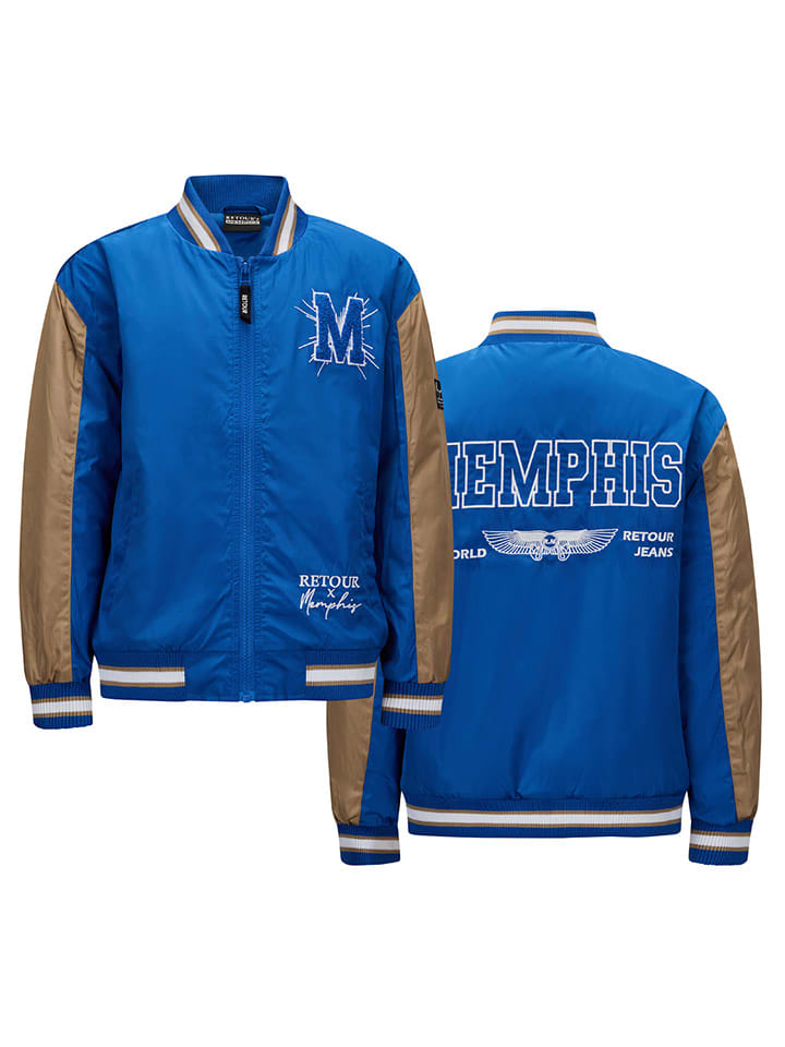 Retour Kurtka przejściowa w kolorze niebiesko-jasnobrązowym rozmiar: 134/140