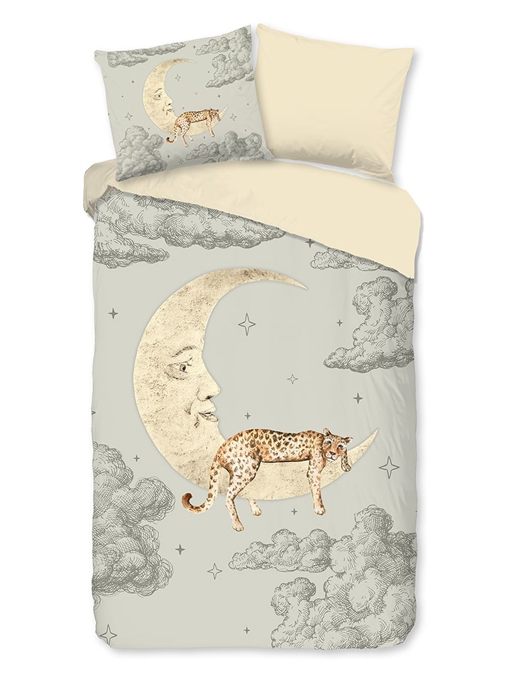 Good Morning Komplet pościeli "Boaz" w kolorze kremowo-szarym rozmiar: 135x200 cm