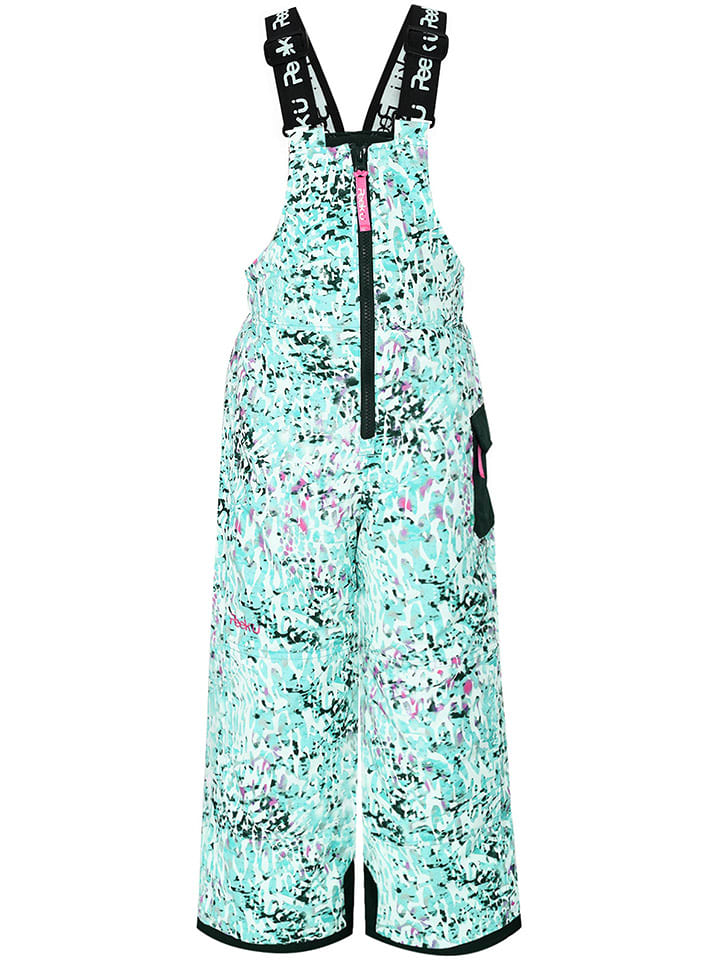 Peek U Spodnie narciarskie "Carina" w kolorze miętowo-czarnym rozmiar: 98