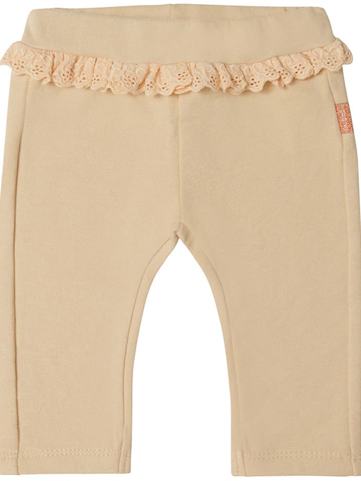 Noppies Spodnie dresowe "Flour" w kolorze beżowym rozmiar: 74