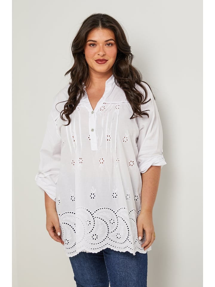 Curvy Lady Tunika w kolorze białym rozmiar: 48/50