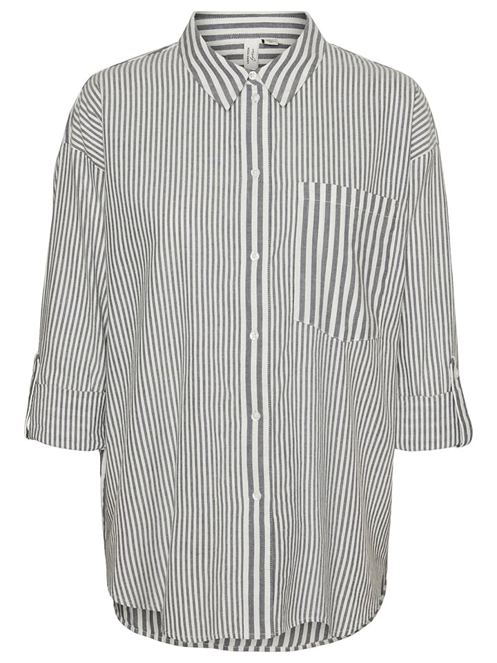 Vero Moda Bluzka w kolorze biało-szarym rozmiar: M