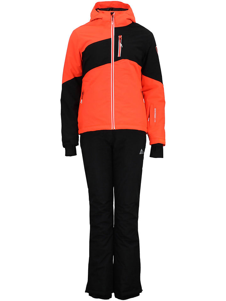 Peak Mountain 2-częściowy zestaw narciarski "Anice" w kolorze pomarańczowo-czarnym rozmiar: M