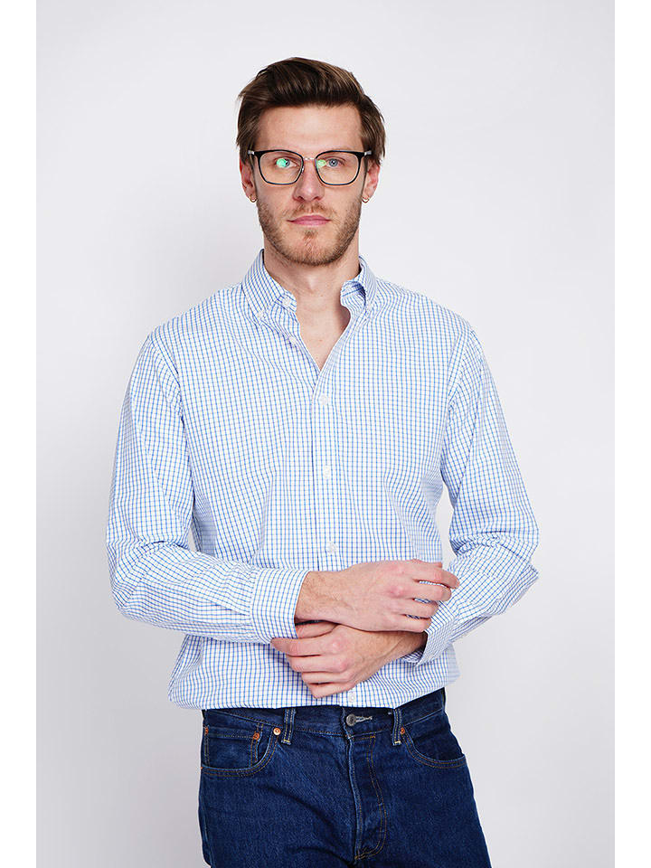 William de Faye Koszula w kolorze błękitno-białym rozmiar: 46