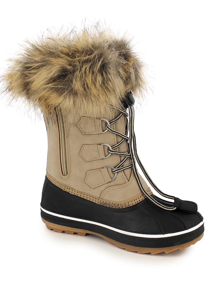 Kimberfeel Kozaki zimowe "Bengal" w kolorze beżowym rozmiar: 29