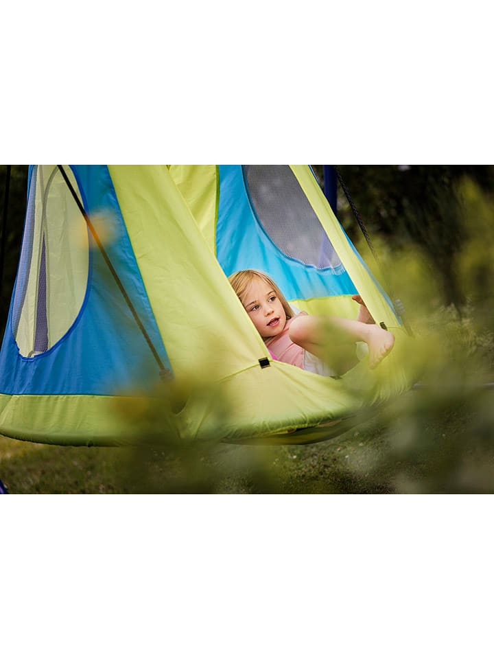 Hudora Pokrowiec "Cosy Castle" w kolorze zielono-błękitnym na huśtawkę - 3+ rozmiar: onesize