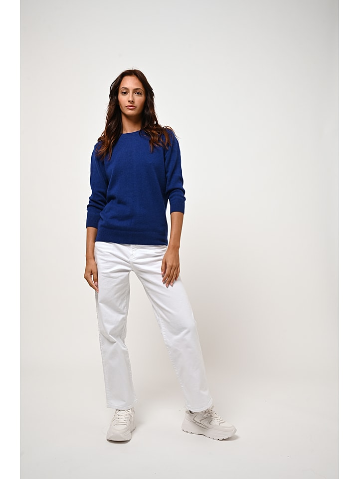 AUTHENTIC CASHMERE Kaszmirowy sweter "Estaris" w kolorze granatowym rozmiar: S