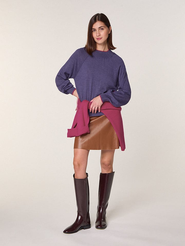 Rodier Wełniany sweter w kolorze fioletowym rozmiar: XL