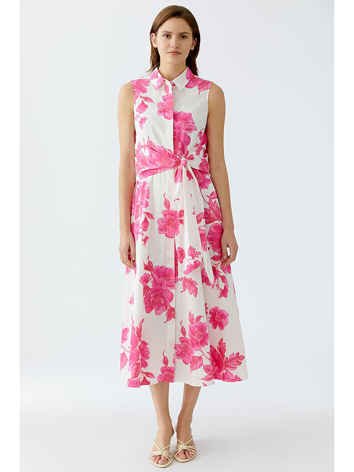 Oui Sukienka w kolorze biało-różowym rozmiar: 44