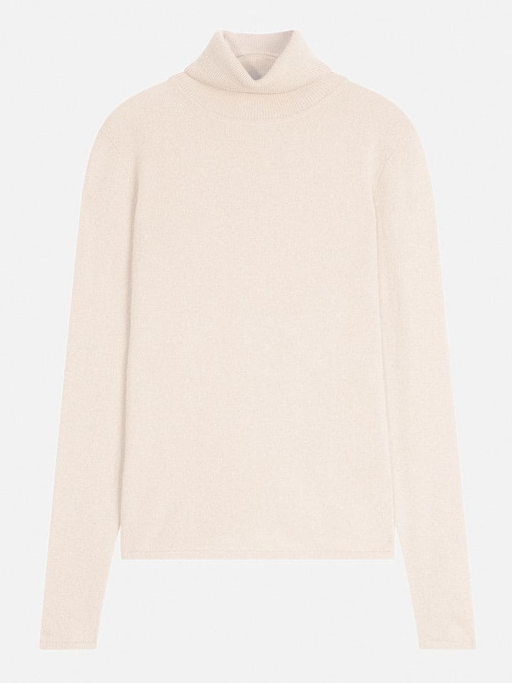 Perfect Cashmere Kaszmirowy golf "Ashley" w kolorze kremowym rozmiar: M