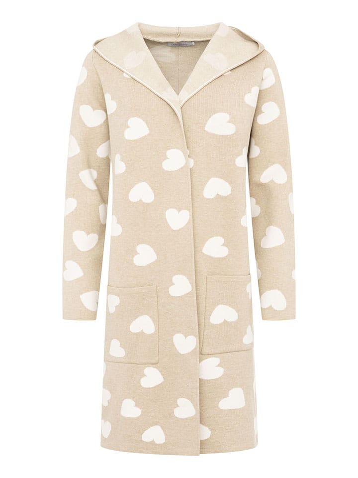 Zwillingsherz Kardigan w kolorze beżowym rozmiar: L/XL