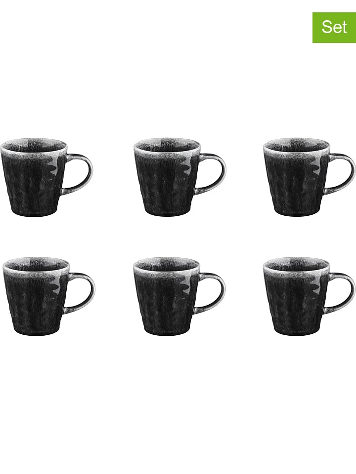 Björn Kubki (6 szt.) "Moon" w kolorze czarnym do kawy - 400 ml rozmiar: onesize