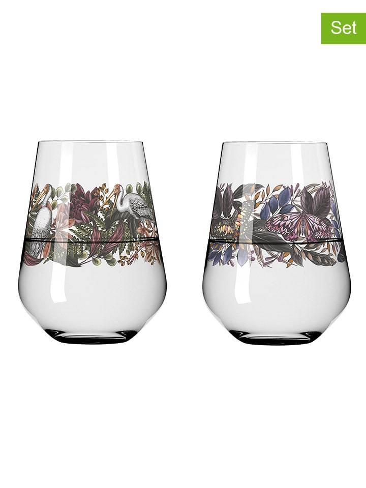 RITZENHOFF Szklanki (2 szt.) "Schattenfauna" ze wzorem - 540 ml rozmiar: onesize