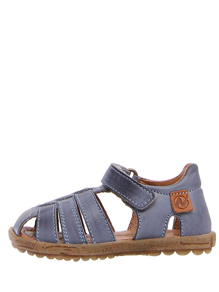 Naturino Skórzane półsandały w kolorze niebieskim rozmiar: 28