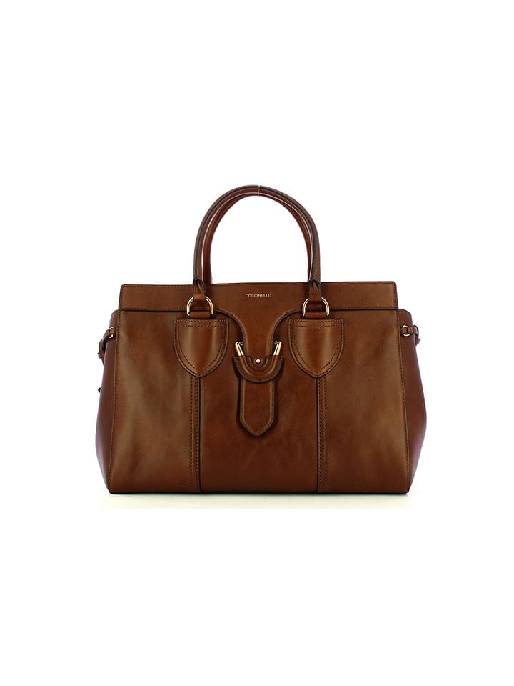 COCCINELLE Skórzana torebka w kolorze jasnobrązowym - 36 x 26 x 15 cm rozmiar: onesize